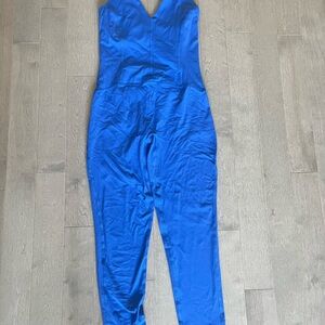 Stylish Royal Blue Strapless Jumpsuit